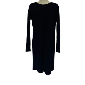 Babaton Aritzia Black Long Sleeve Open Back Tie Dress Size XS